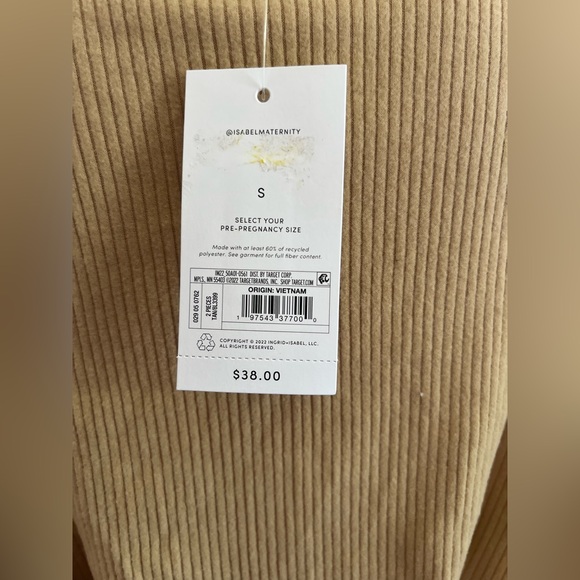 Ingrid & Isabel Tan Ribbed Crop Top - Picture 3 of 4